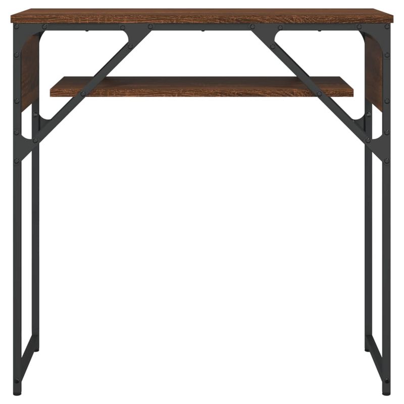 Casa si Gradina - Mobilier - Comode si corpuri - Console - Masuta consola cu raft stejar maro 75x30x75 cm lemn prelucrat - Infinity.ro