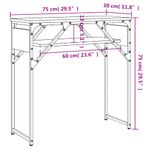 Casa si Gradina - Mobilier - Comode si corpuri - Console - Masuta consola cu raft stejar maro 75x30x75 cm lemn prelucrat - Infinity.ro