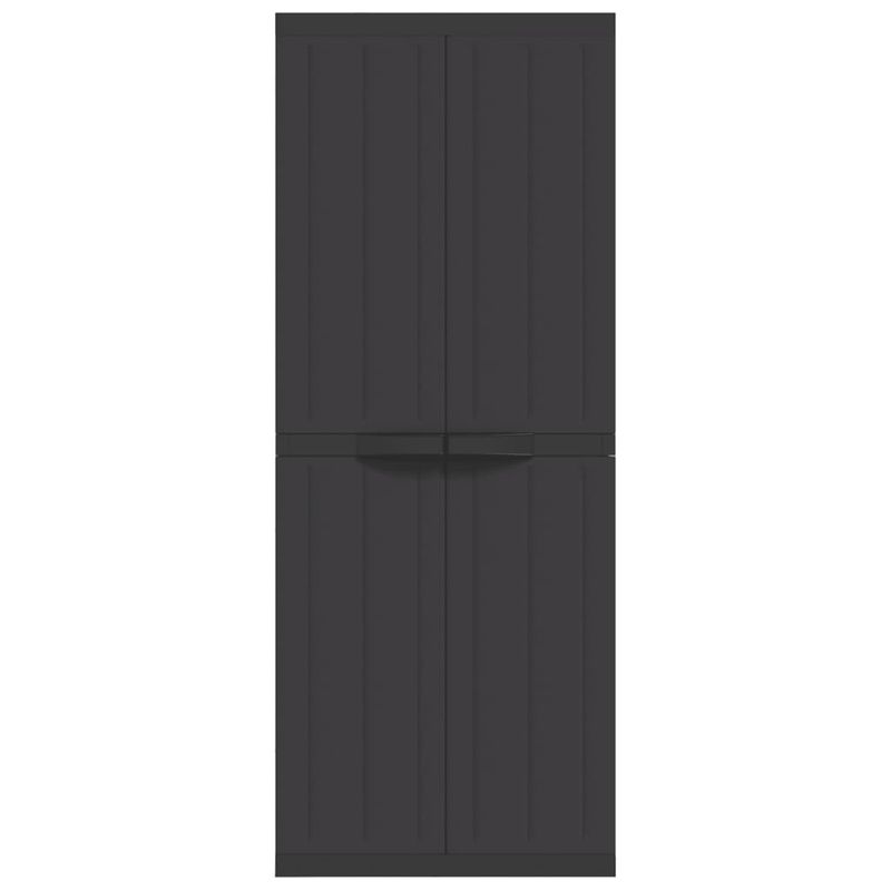 Casa si Gradina - Mobilier - Dulapuri si sifoniere - Dulapuri - Dulap depozitare de exterior, negru, 65x37x165 cm, PP, mărime 65x37x165 cm (63x31 cm) - Infinity.ro