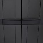 Casa si Gradina - Mobilier - Dulapuri si sifoniere - Dulapuri - Dulap depozitare de exterior, negru, 65x37x165 cm, PP, mărime 65x37x165 cm (63x31 cm) - Infinity.ro