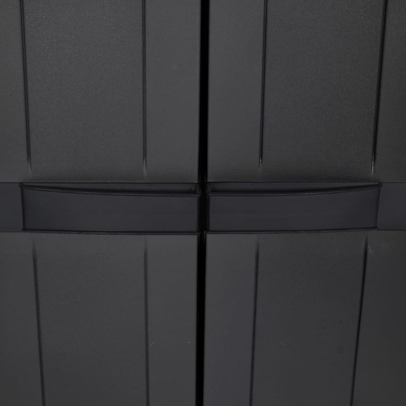 Casa si Gradina - Mobilier - Dulapuri si sifoniere - Dulapuri - Dulap depozitare de exterior, negru, 65x37x165 cm, PP, mărime 65x37x165 cm (63x31 cm) - Infinity.ro