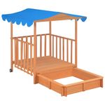 Jucarii, Copii si Bebe - Jucarii si jocuri - Jucarii de exterior - Casute si corturi copii - Casa de joaca pentru copii cu groapa nisip albastru lemn brad - Infinity.ro