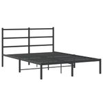 Casa si Gradina - Mobilier - Paturi si accesorii - Paturi - Cadru de pat metalic cu tablie, negru, 135x190 cm - Infinity.ro