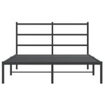 Casa si Gradina - Mobilier - Paturi si accesorii - Paturi - Cadru de pat metalic cu tablie, negru, 135x190 cm - Infinity.ro