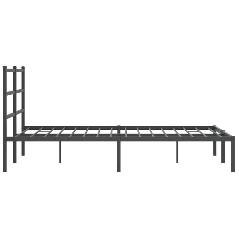 Casa si Gradina - Mobilier - Paturi si accesorii - Paturi - Cadru de pat metalic cu tablie, negru, 135x190 cm - Infinity.ro