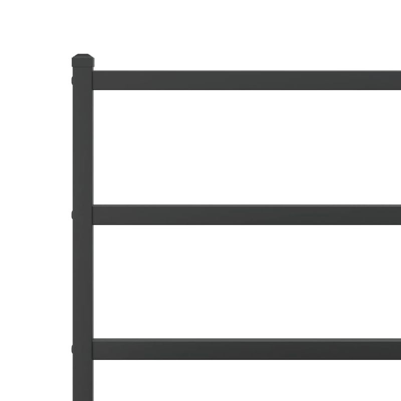 Casa si Gradina - Mobilier - Paturi si accesorii - Paturi - Cadru de pat metalic cu tablie, negru, 135x190 cm - Infinity.ro