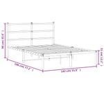 Casa si Gradina - Mobilier - Paturi si accesorii - Paturi - Cadru de pat metalic cu tablie, negru, 135x190 cm - Infinity.ro