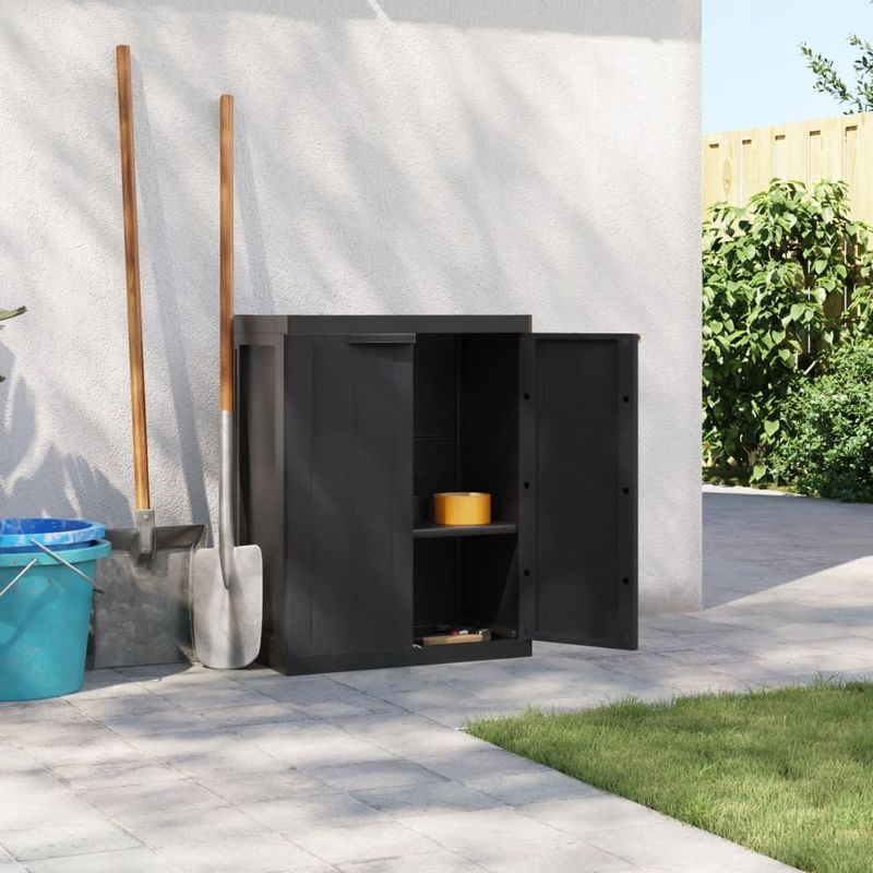Casa si Gradina - Mobilier - Dulapuri si sifoniere - Dulapuri - Dulap depozitare de exterior, negru, 65x37x85 cm, PP - Infinity.ro