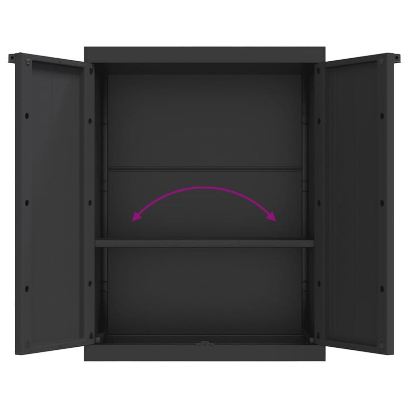 Casa si Gradina - Mobilier - Dulapuri si sifoniere - Dulapuri - Dulap depozitare de exterior, negru, 65x37x85 cm, PP - Infinity.ro