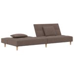 Casa si Gradina - Mobilier - Canapele si coltare - Canapele - Canapea extensibila cu 2 locuri, 2 perne, gri taupe, textil - Infinity.ro