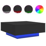 Casa si Gradina - Mobilier - Mese si birouri - Masute de cafea - Masuta de cafea cu lumini LED, negru, 80x80x31 cm - Infinity.ro