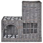 Petshop - Accesorii petshop - Jucarii animale - Ansambluri de joaca - Casa ansamblu de pisici/pat/stalp de zgariat, cu perna, rachita - Infinity.ro