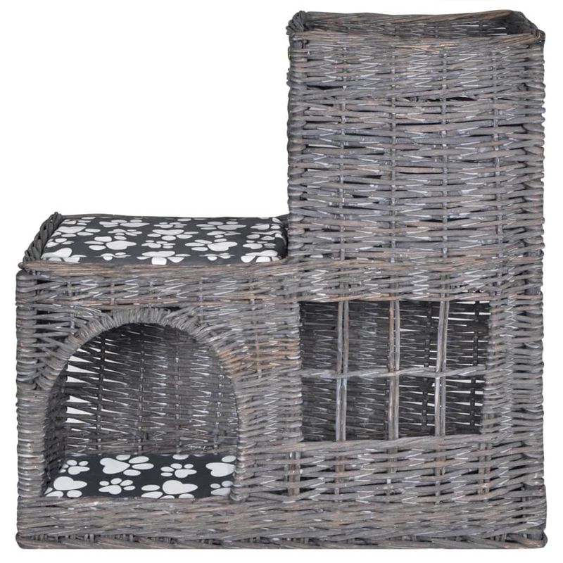 Petshop - Accesorii petshop - Jucarii animale - Ansambluri de joaca - Casa ansamblu de pisici/pat/stalp de zgariat, cu perna, rachita - Infinity.ro