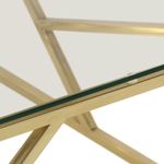 Casa si Gradina - Mobilier - Mese si birouri - Masute de cafea - Masuta de cafea, otel inoxidabil auriu si sticla securizata - Infinity.ro