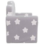 Casa si Gradina - Mobilier - Mobilier copii - Mobilier camera copiilor - Canapea de copii cu 2 locuri, gri deschis cu stele, plus moale - Infinity.ro