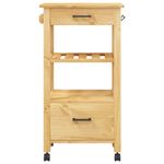 Casa si Gradina - Bucatarie si vesela - Ustensile bucatarie - Cosuri servire - Carucior de bucatarie „MONZA”, 48x40x90 cm, lemn masiv de pin - Infinity.ro