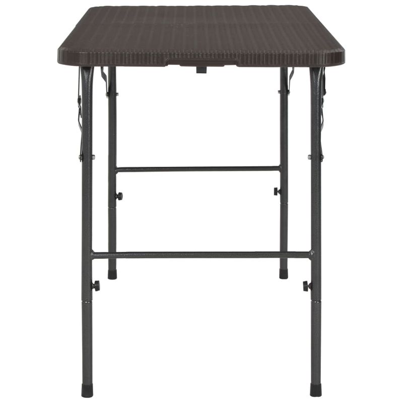 Casa si Gradina - Gradina si terasa - Mobilier exterior - Mese gradina - Masa de gradina pliabila, maro, 120x60x74, HDPE, aspect ratan - Infinity.ro