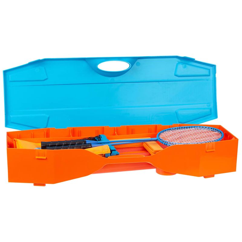 Sport si Outdoor - Sporturi cu paleta - Badminton - Echipamente de badminton - Get & Go Set de jocuri de badminton instant, albastru si portocaliu - Infinity.ro