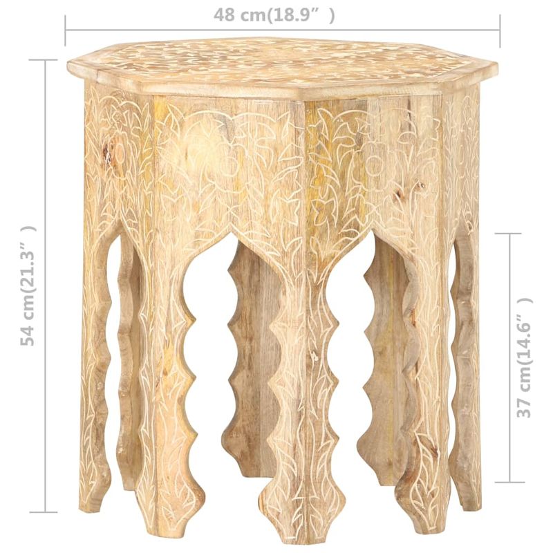 Casa si Gradina - Mobilier - Mese si birouri - Mese living - Masa laterala, Ø48 cm, lemn masiv de mango - Infinity.ro