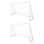 Sport si Outdoor - Sporturi de echipa - Fotbal - Porti fotbal - Porti de fotbal cu plasa, 2 buc, 240 x 90 x 150 cm, otel - Infinity.ro