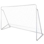 Sport si Outdoor - Sporturi de echipa - Fotbal - Porti fotbal - Porti de fotbal cu plasa, 2 buc, 240 x 90 x 150 cm, otel - Infinity.ro