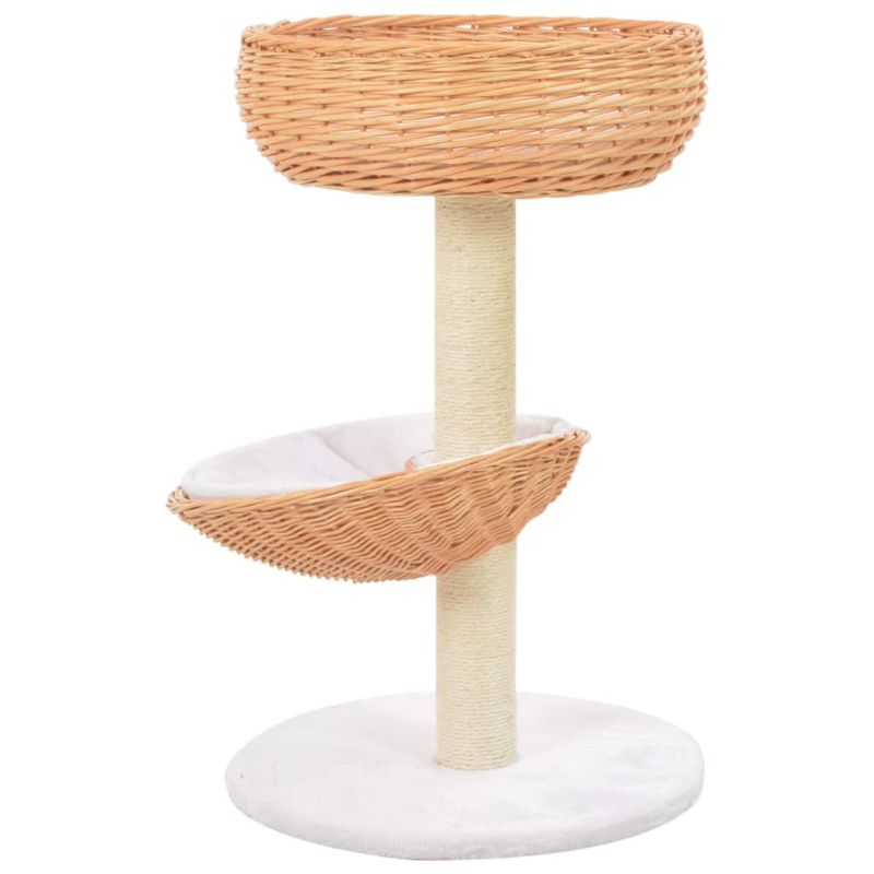 Petshop - Accesorii petshop - Jucarii animale - Ansambluri de joaca - Ansamblu pentru pisici stalp funie sisal natural lemn salcie - Infinity.ro