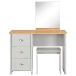 Casa si Gradina - Mobilier - Comode si corpuri - Masute de toaleta - Masa de toaleta cu oglinda si taburet, gri, 104x45x131 cm - Infinity.ro