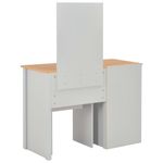 Casa si Gradina - Mobilier - Comode si corpuri - Masute de toaleta - Masa de toaleta cu oglinda si taburet, gri, 104x45x131 cm - Infinity.ro