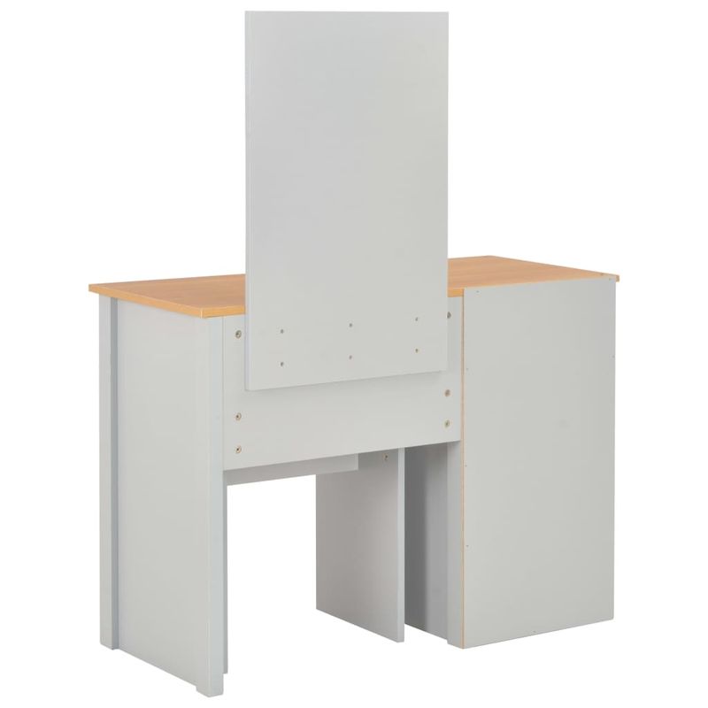 Casa si Gradina - Mobilier - Comode si corpuri - Masute de toaleta - Masa de toaleta cu oglinda si taburet, gri, 104x45x131 cm - Infinity.ro