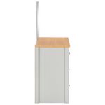 Casa si Gradina - Mobilier - Comode si corpuri - Masute de toaleta - Masa de toaleta cu oglinda si taburet, gri, 104x45x131 cm - Infinity.ro