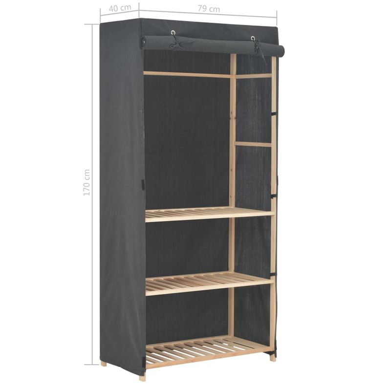 Casa si Gradina - Mobilier - Dulapuri si sifoniere - Sifoniere - Sifonier cu 3 rafturi, gri, 79 x 40 x 170 cm, material textil - Infinity.ro