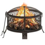 Casa si Gradina - Termice - Sobe, Seminee si accesorii - Seminee - Vatra de foc rustica, cu vatrai, 67,5 cm, otel, XXL - Infinity.ro
