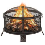 Casa si Gradina - Termice - Sobe, Seminee si accesorii - Seminee - Vatra de foc rustica, cu vatrai, 67,5 cm, otel, XXL - Infinity.ro