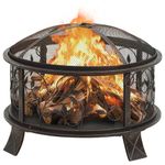 Casa si Gradina - Termice - Sobe, Seminee si accesorii - Seminee - Vatra de foc rustica, cu vatrai, 67,5 cm, otel, XXL - Infinity.ro