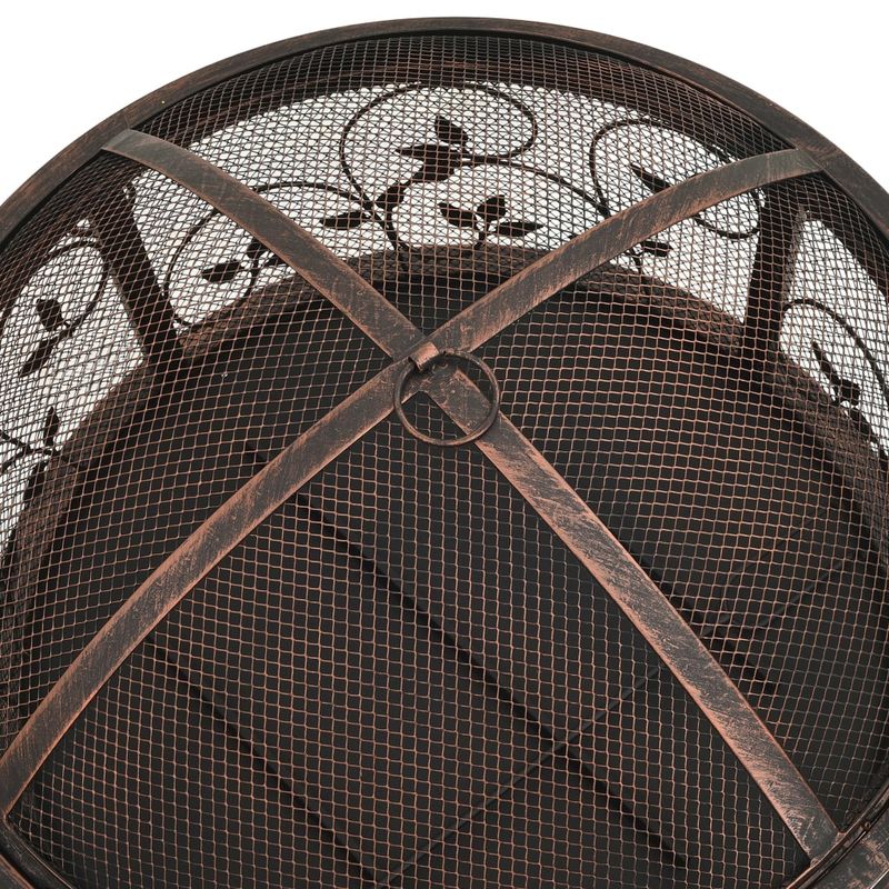Casa si Gradina - Termice - Sobe, Seminee si accesorii - Seminee - Vatra de foc rustica, cu vatrai, 67,5 cm, otel, XXL - Infinity.ro