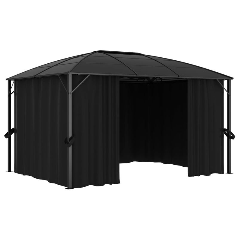 Casa si Gradina - Gradina si terasa - Umbrele si pavilioane - Pavilioane - Pavilion cu perdele, antracit, 400 x 300 x 265 cm - Infinity.ro
