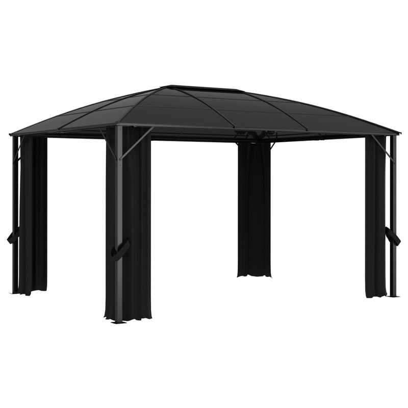 Casa si Gradina - Gradina si terasa - Umbrele si pavilioane - Pavilioane - Pavilion cu perdele, antracit, 400 x 300 x 265 cm - Infinity.ro