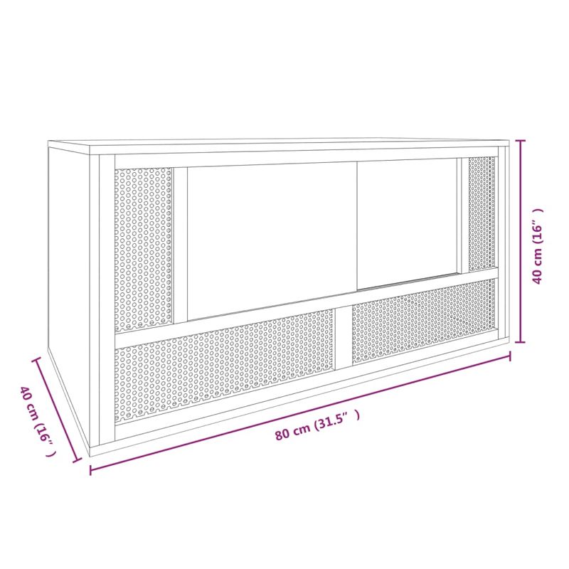 Petshop - Accesorii petshop - Acvaristica si teraristica - Acvarii si terarii - Terariu, 80x40x40 cm, lemn prelucrat - Infinity.ro