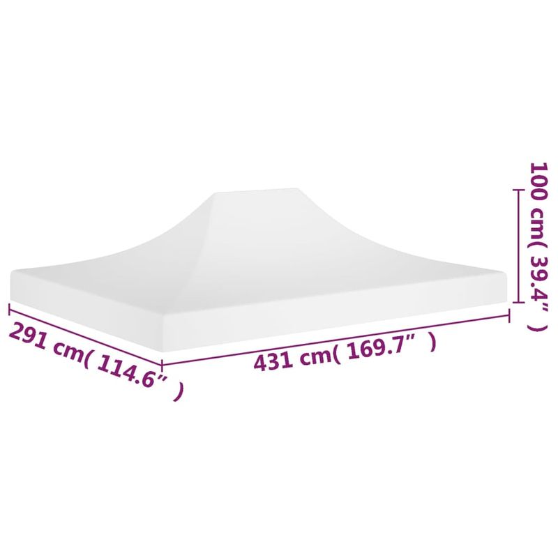 Casa si Gradina - Gradina si terasa - Umbrele si pavilioane - Pavilioane - Acoperis pentru cort de petrecere, alb, 4,5 x 3 m, 270 g/m² - Infinity.ro