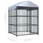 Petshop - Accesorii petshop - Culcusuri si custi - Custi interior si exterior - Padoc pentru caini de exterior, cu acoperis, 150 x 150 x 210 cm - Infinity.ro