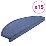 Casa si Gradina - Textile si covoare - Covoare - Covoare casa - Covorase pentru trepte scara, 15 buc., albastru, 65x24x4 cm - Infinity.ro