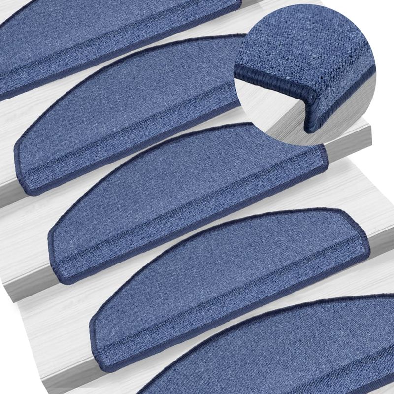 Casa si Gradina - Textile si covoare - Covoare - Covoare casa - Covorase pentru trepte scara, 15 buc., albastru, 65x24x4 cm - Infinity.ro