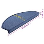 Casa si Gradina - Textile si covoare - Covoare - Covoare casa - Covorase pentru trepte scara, 15 buc., albastru, 65x24x4 cm - Infinity.ro