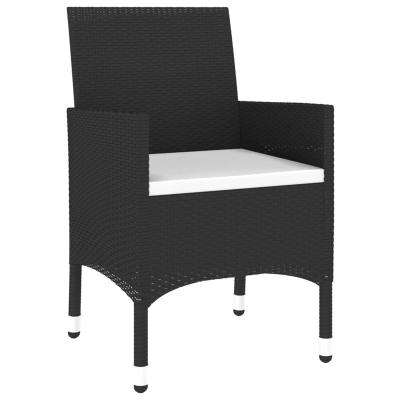 Casa si Gradina - Gradina si terasa - Mobilier exterior - Seturi mobila gradina - Set mobilier gradina, 5 piese, negru, poliratan/sticla tratata - Infinity.ro