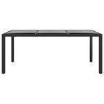 Casa si Gradina - Gradina si terasa - Mobilier exterior - Seturi mobila gradina - Set mobilier gradina, 5 piese, negru, poliratan/sticla tratata - Infinity.ro