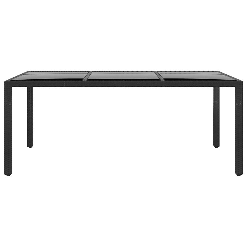 Casa si Gradina - Gradina si terasa - Mobilier exterior - Seturi mobila gradina - Set mobilier gradina, 5 piese, negru, poliratan/sticla tratata - Infinity.ro