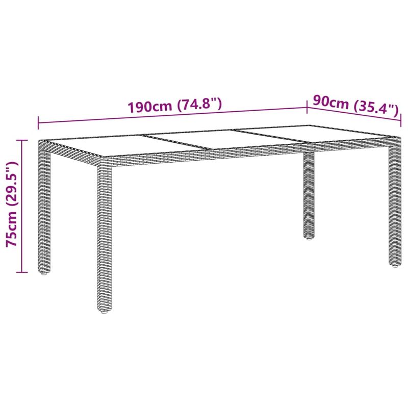 Casa si Gradina - Gradina si terasa - Mobilier exterior - Seturi mobila gradina - Set mobilier gradina, 5 piese, negru, poliratan/sticla tratata - Infinity.ro