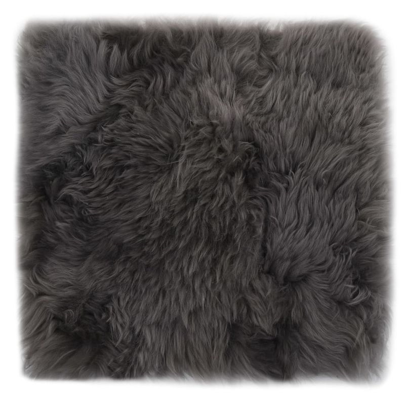 Casa si Gradina - Textile si covoare - Perne si pilote - Perne decorative - Invelisuri scaun 2 buc. gri deschis 40x40cm piele oaie naturala - Infinity.ro