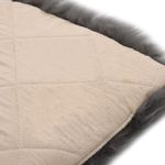 Casa si Gradina - Textile si covoare - Perne si pilote - Perne decorative - Invelisuri scaun 2 buc. gri deschis 40x40cm piele oaie naturala - Infinity.ro