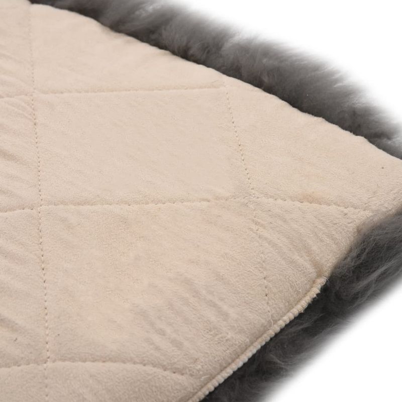 Casa si Gradina - Textile si covoare - Perne si pilote - Perne decorative - Invelisuri scaun 2 buc. gri deschis 40x40cm piele oaie naturala - Infinity.ro